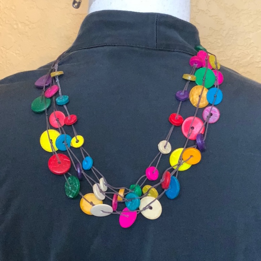 Necklace tagua nut